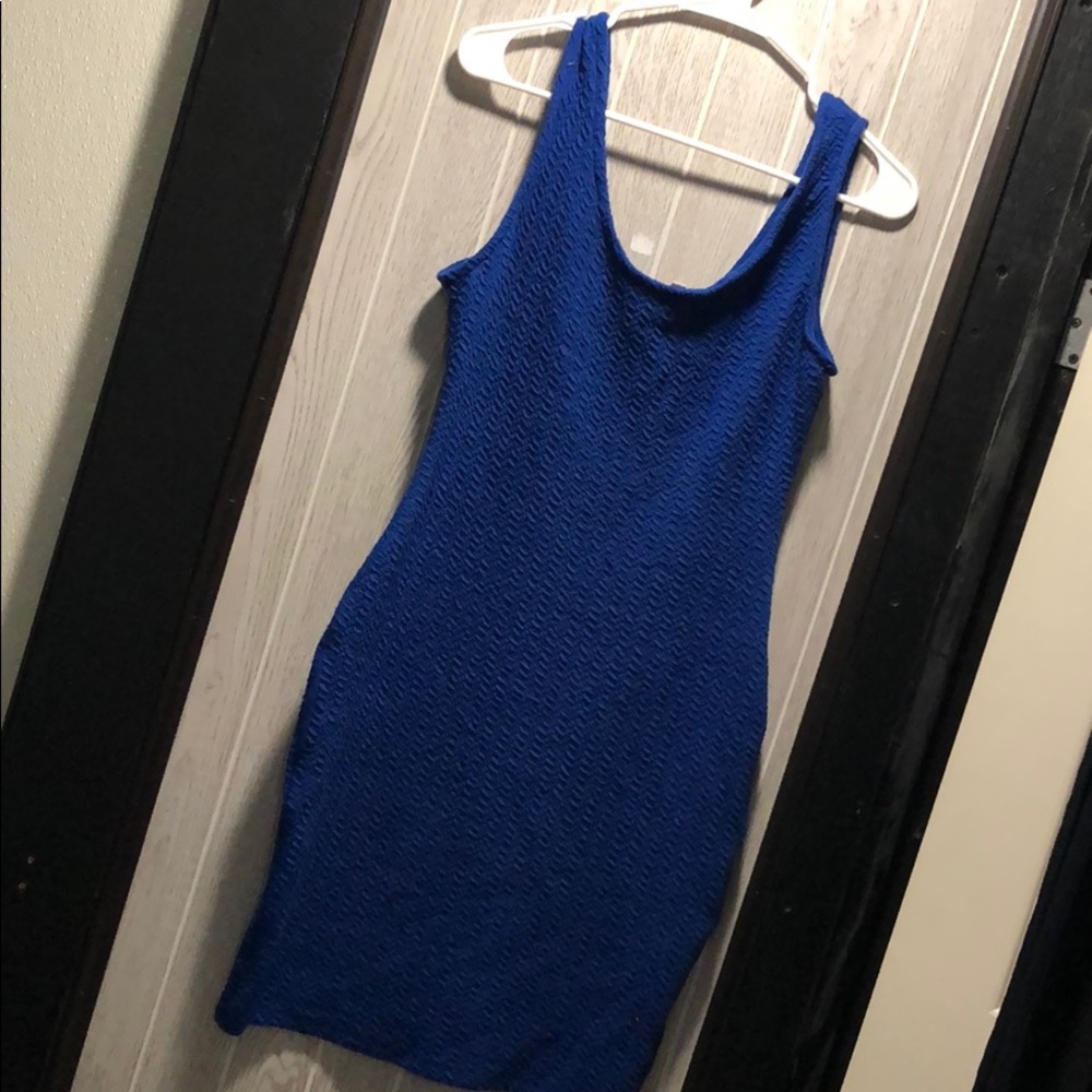 Blue bodycon dress